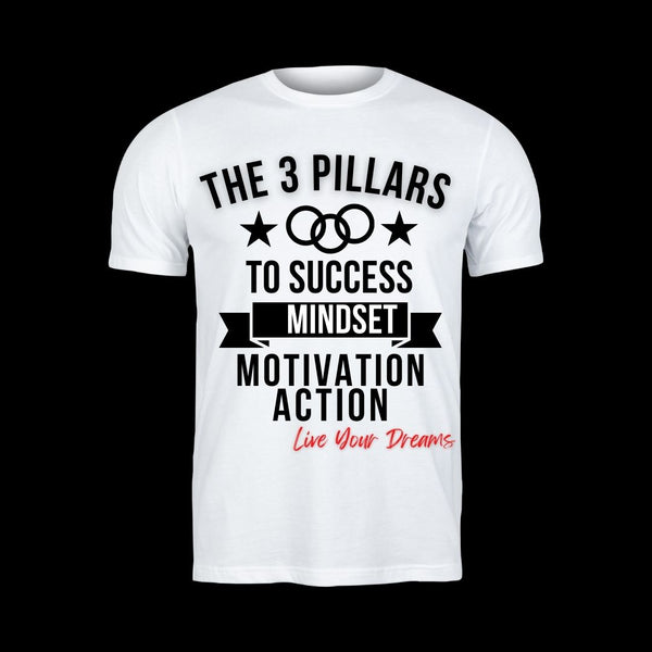 3 PILLARS OF SUCCESS APPAREL: TANK, T-SHIRT & HOODIE