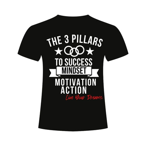 3 PILLARS OF SUCCESS APPAREL: TANK, T-SHIRT & HOODIE